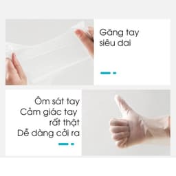 Găng Tay Làm Bếp🍀FREESHIP🍀Nấu Ăn Siêu Dai Victoria Bay chất Liệu TPE Không Mùi Chống Nhăn Hộp 100 Cái size M 4