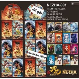 Dây 36 gói thẻ bài Natra Bộ thẻ bài Natra đại náo đông hải Hot 1