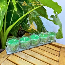 Vỉ 5 Ly Nến Bơ Hoa Mai Ngũ Sắc, Nến Bơ Dâng Phật Cúng Mụ, Cúng Thần Tài Cúng Dường An Toàn Không Khói 4