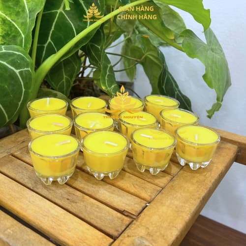 Hộp 12 Ly Nến Bơ T79 , Nến Bơ Dâng Phật Cúng Mụ, Cúng AHLS, Cúng Thần Tài Cúng Dường An Toàn Không Khói