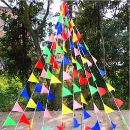 Cờ Dây Tam Giác Dây Trang Trí Cờ Đuôi Nheo 30 Lá Làm Bằng Vải Đẹp Trang Trí Tết, Lễ Hội, Ngoài Trời 8