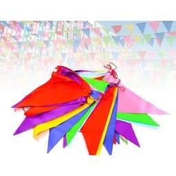 Cờ Dây Tam Giác Dây Trang Trí Cờ Đuôi Nheo 30 Lá Làm Bằng Vải Đẹp Trang Trí Tết, Lễ Hội, Ngoài Trời 3