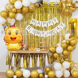 Set bóng trang trí sinh nhật tuổi rồng đủ màu, nhiều mẫu cho bé trai và bé gái 1 tuổi (tổng hợp mẫu rồng) 3