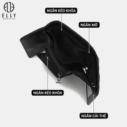 [Tặng hộp 20.10] Ví nữ cao cấp da thật ELLY EV95 ví cầm tay đựng thẻ tiền chính hãng 6