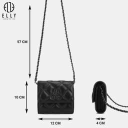 [Tặng hộp 20.10] Ví nữ cao cấp da thật ELLY EV95 ví cầm tay đựng thẻ tiền chính hãng 4