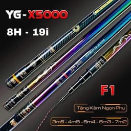 Cần Câu Tay , Cần Câu Đài YG X5000 F1 Bản 8H Chuyên Săn Hàng Cá Lớn Tặng Kèm Ngọn Phụ 2