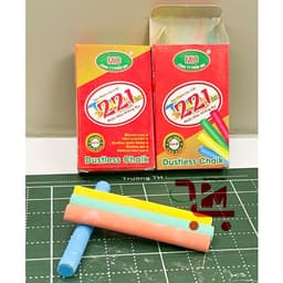 Phấn Màu Không Bụi 221 MIC,Có 4 Màu,Gồm 10 Viên Phấn Dùng Cho Giáo Viên,Học Sinh,Sinh Viên,Giảng Viên,Chất Lượng Tốt 5