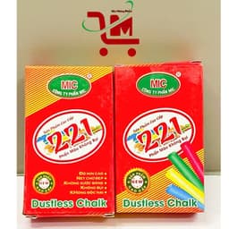 Phấn Màu Không Bụi 221 MIC,Có 4 Màu,Gồm 10 Viên Phấn Dùng Cho Giáo Viên,Học Sinh,Sinh Viên,Giảng Viên,Chất Lượng Tốt 2