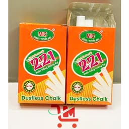 Phấn Trắng Không Bụi 221 MIC,Gồm 10 Viên Phấn Dùng Cho Giáo Viên,Học Sinh,Sinh Viên,Giảng Viên,Chất Lượng Tốt 5