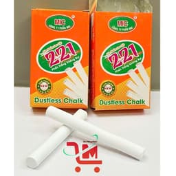 Phấn Trắng Không Bụi 221 MIC,Gồm 10 Viên Phấn Dùng Cho Giáo Viên,Học Sinh,Sinh Viên,Giảng Viên,Chất Lượng Tốt 1