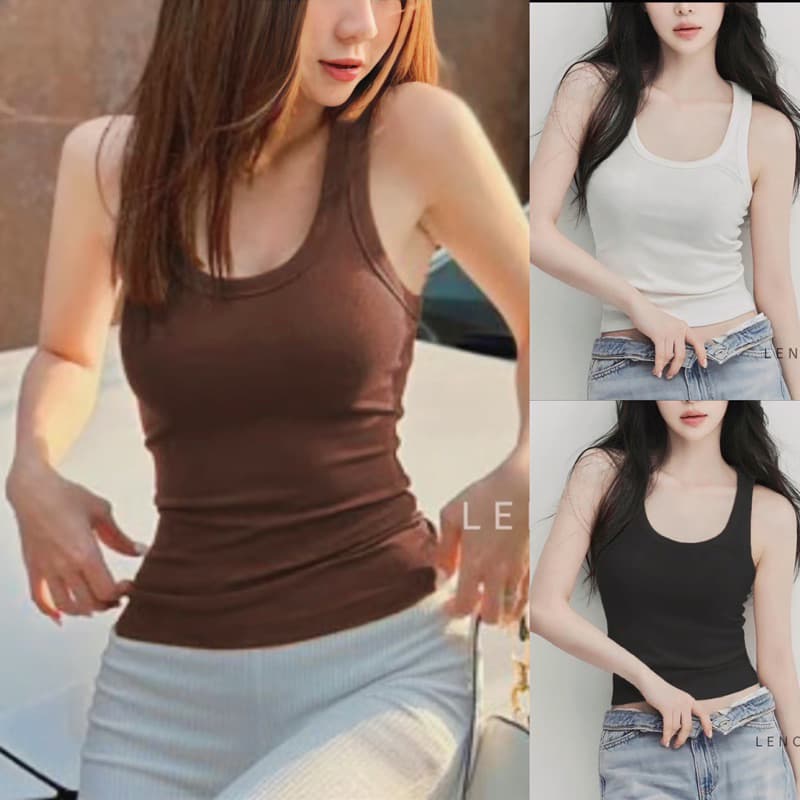Áo ba lỗ nữ thun tăm lạnh mát mịn- Áo 2 dây bản to tanktop phù hợp đi tập đi chơi m894