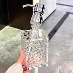 Chai Chiết Dầu Gội Sữa Tắm, Bình Đựng Nước Rửa Tay Vân Kim Cương Sang Trọng Nhỏ Gọn 300 - 400ml 3