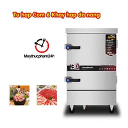 Tủ hấp giò chả, xúc xích và cơm công nghiệp 6 khay tiện lợi cho nhà hàng. 4