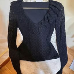 Áo Thun Nữ Bigsize Tay Dài Ren Lưới 2 Lớp Cổ Bèo Ôm Body Co Giãn Mềm Mịn Xinh Xắn LIMO MS353 6