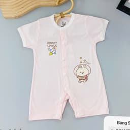 Bộ đồ liền thân cho bé sơ sinh vải petit tăm tre mềm mịn mát phù hợp bé trai bé gái 0-9M _ BD127 8