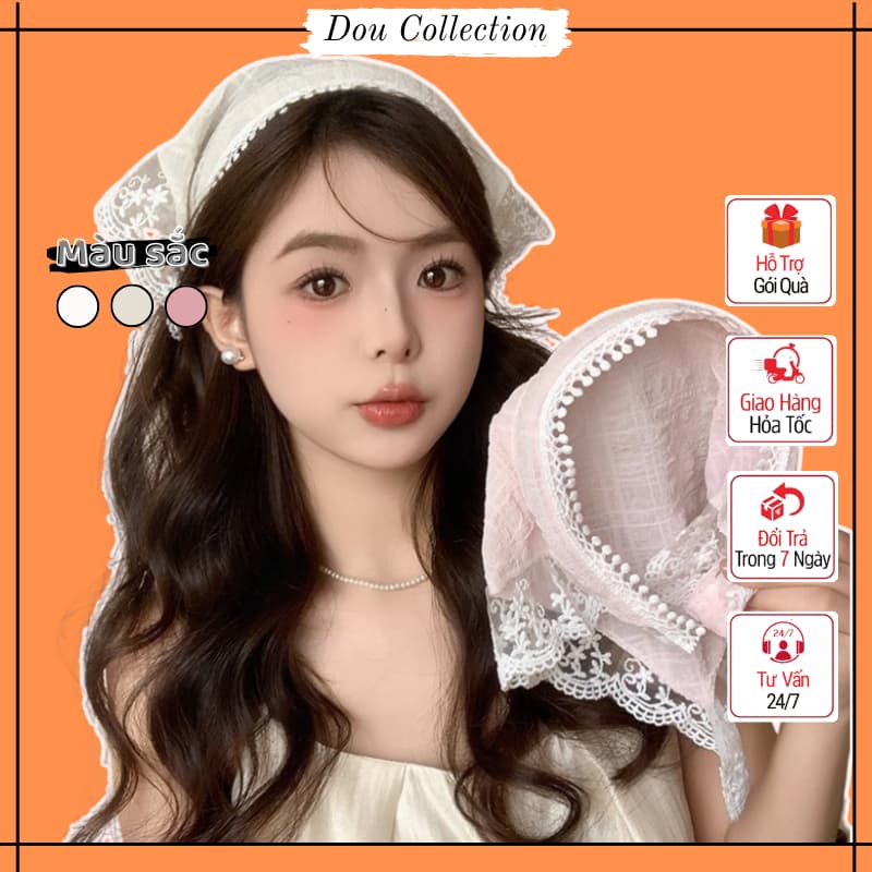 Băng Đô Trơn Unisex, Cài Tóc Ren Hottrend Phong Cách Hàn Quốc Thời Trang Xuân Hè Dễ Phối Đồ - Mã BD025