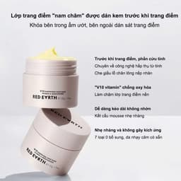 [REDEARTH] RED EARTH Kem Lót RED EARTH Dưỡng Ẩm Cao Cấp RED EARTH V10 Red Earth Chính Hãng Che Lỗ Chân Lông Và Dưỡng Ẩm 5