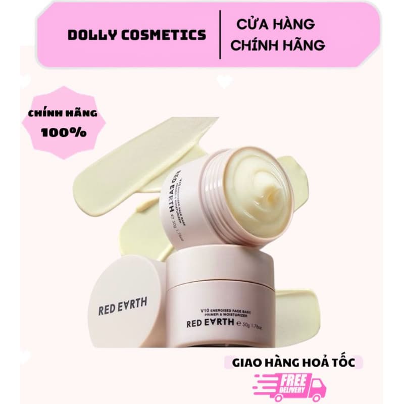 [REDEARTH] RED EARTH Kem Lót RED EARTH Dưỡng Ẩm Cao Cấp RED EARTH V10 Red Earth Chính Hãng Che Lỗ Chân Lông Và Dưỡng Ẩm