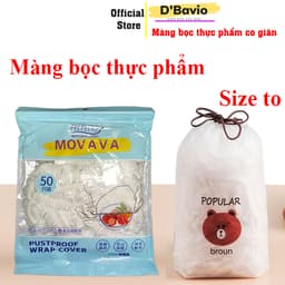 Màng bọc thực phẩm co giãn bo chun có đựng túi gấu set 100 chiếc - Shop Dbavio 1