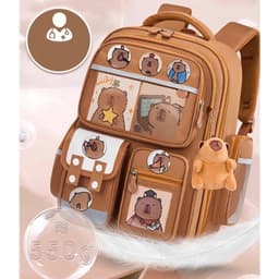 [HÀNG LOẠI 1] Balo chống gù cho học sinh cấp 1 cấp 2 cặp siêu nhẹ ba lô chuột capybara melody 4