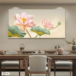 Tranh decal PVC phủ bóng"Liên Hoa Thanh Tịnh – Tranh Decor Phòng Thờ, Phòng Khác - KT Từ 60x120 cm 2