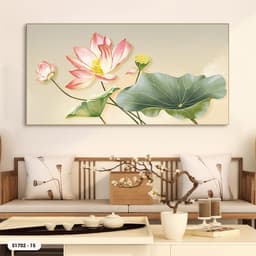 Tranh decal PVC phủ bóng"Liên Hoa Thanh Tịnh – Tranh Decor Phòng Thờ, Phòng Khác - KT Từ 60x120 cm 4