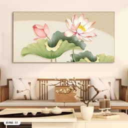 Tranh decal PVC phủ bóng"Liên Hoa Thanh Tịnh – Tranh Decor Phòng Thờ, Phòng Khác - KT Từ 60x120 cm 6