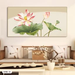 Tranh decal PVC phủ bóng"Liên Hoa Thanh Tịnh – Tranh Decor Phòng Thờ, Phòng Khác - KT Từ 60x120 cm 5