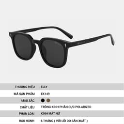 Kính mắt nữ ELLY EK149 gọng TR90 tròng phân cực TAC chống tia UV400 chống chói tăng độ rõ nét thời trang cao cấp 3