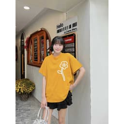 Áo Thun BOXY Local Brand VEQISTU "FLOWER", Áo Thun Boxy Form Rộng Unisex  250Gsm 100% Cotton 4