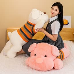 Gấu bông chó ôm-thú nhồi bông siêu cute Gấu bông chú chó mặc áo len đáng yêu dành cho bé ôm đi ngủ - MIU GẤU XINH 1