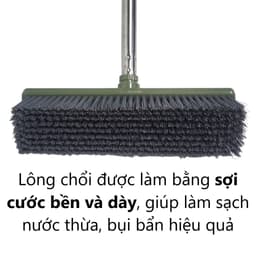 Chổi cước cán dài 130cm nhựa VIỆT NHẬT - Cán inox, cọ sàn, chà rong rêu, quét nước nhà tắm - 9502 6