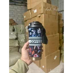 Bình giữ nhiệt Hoa phong cách CHAGEE 500ml inox316 cao cấp, kèm ông hút và quai xách 6