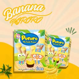 Bánh Cây Kem Ốc Quế Pororo Hàn Quốc - Vị Chuối 2