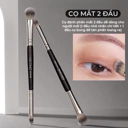 Cọ Trang Điểm Cọ Đánh Phấn Mắt DOLLY 2 đầu mềm mịn, Cọ Trang Điểm Mắt Chuyên Nghiệp GECOMO 4