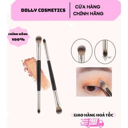 Cọ Trang Điểm Cọ Đánh Phấn Mắt DOLLY 2 đầu mềm mịn, Cọ Trang Điểm Mắt Chuyên Nghiệp GECOMO 1