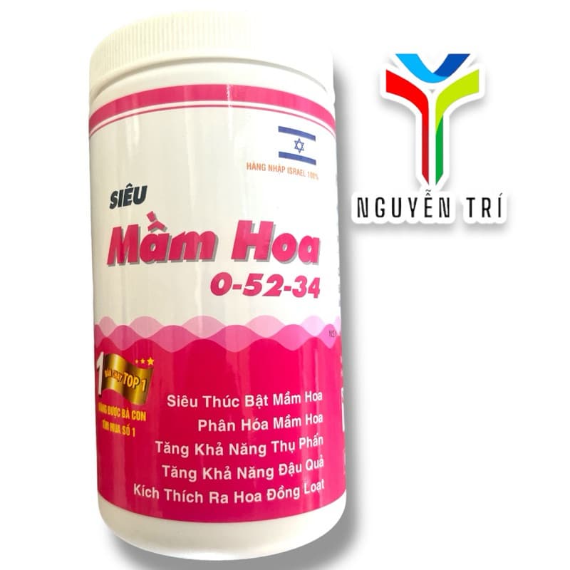 Chuyên tạo mầm hoa, to nụ (búp), Chống rụng hoa gãy cuốn hoa. Hũ nhựa 1kg có seal