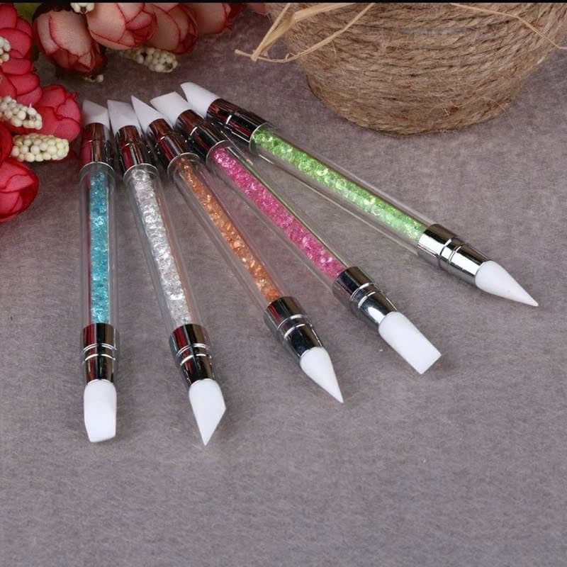 Bộ 5 bút Silicon miết Stick Nặn Hoa chà tráng gương 2 đầu đa năng, bộ cọ miết, nặn gel