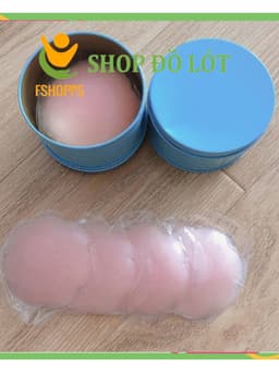 Sét 10 Miếng dán ngực, dán nhũ hoa, dán ti hộp thiếc màu xanh hình cánh hoa mai 5