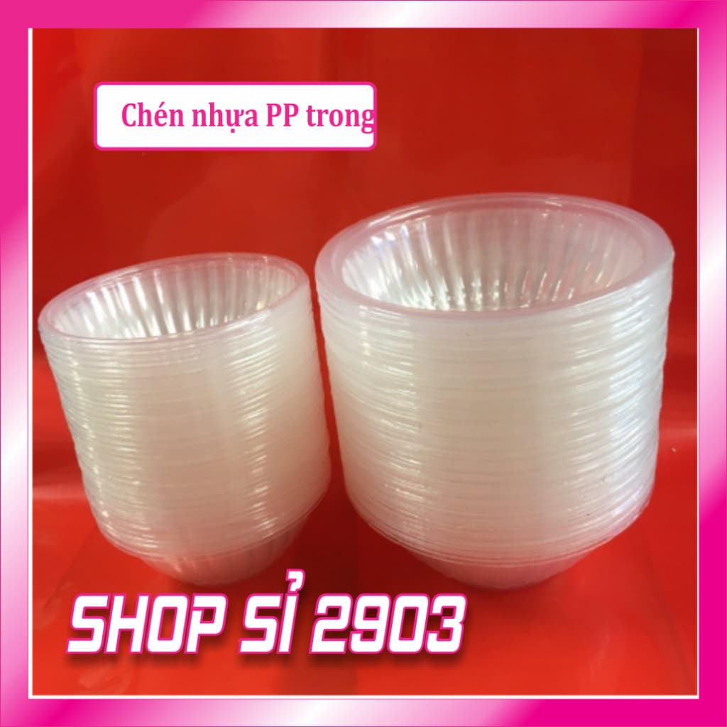 [COMBO 2 LỐC =100 CÁI] Chén nhựa trong tiện dụng