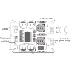 𝗫𝗛-𝗠𝟯𝟭𝟯 Mạch Mono 1 kênh 60W 30W khuếch đại âm thanh TPA3118 32pin DIY - 3