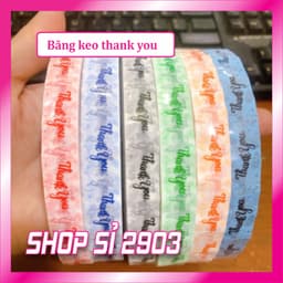 ( combo 5 cuộn)Cuộn băng keo thank you 1