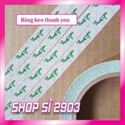 ( combo 5 cuộn)Cuộn băng keo thank you 6