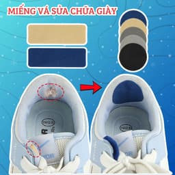 Miếng dán sửa chữa giày vải lông nhung. Miếng lót vá vết bị bục, bị rách (giày thể thao, giày vải) 1