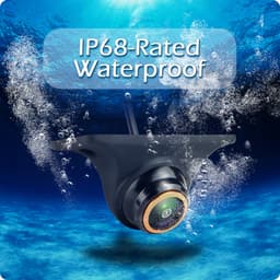 Bộ camera cặp lề viền vàng góc quay rộng độ phân giải 720P và màn hình taplo 5inch 7