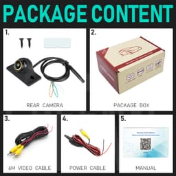 Bộ camera cặp lề viền vàng góc quay rộng độ phân giải 720P và màn hình taplo 5inch 4