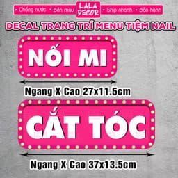 Decal Trang Trí Tiệm Nail, Mi, Tiệm Tóc 🌸 Decal Dán Decor Màu Hồng Ngọt Ngào, Bền Đẹp, Dễ Dán, Thu Hút Khách SIG71 2