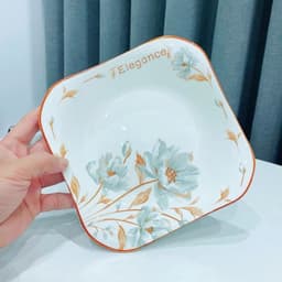 Bộ Bát Đĩa Gốm Sứ Tráng Men 26 Món Họa Tiết Hoa Mộc Hương Dày Dặn Sang Trọng 3