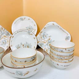 Bán Lẻ Bộ Bát Đĩa Hoa Mộc Hương Tráng Men Cao Cấp Sang Trọng Lịch Sự 5
