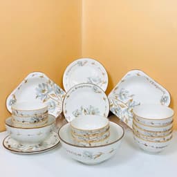 Bán Lẻ Bộ Bát Đĩa Hoa Mộc Hương Tráng Men Cao Cấp Sang Trọng Lịch Sự 2